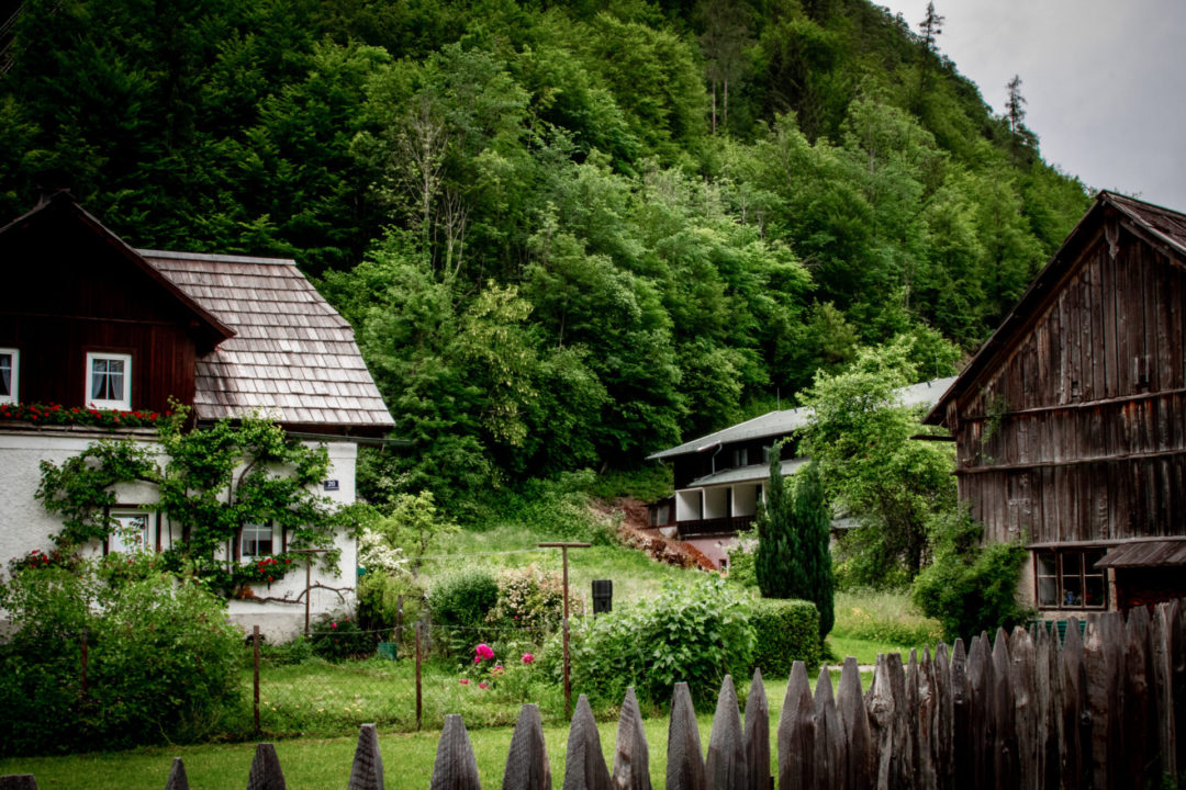 Farm houses in Hallstatt, Austria