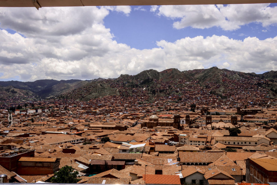 View of Cusco, Peru's Skyline from Limbus Resto Bar in the San Blas Neighborhood