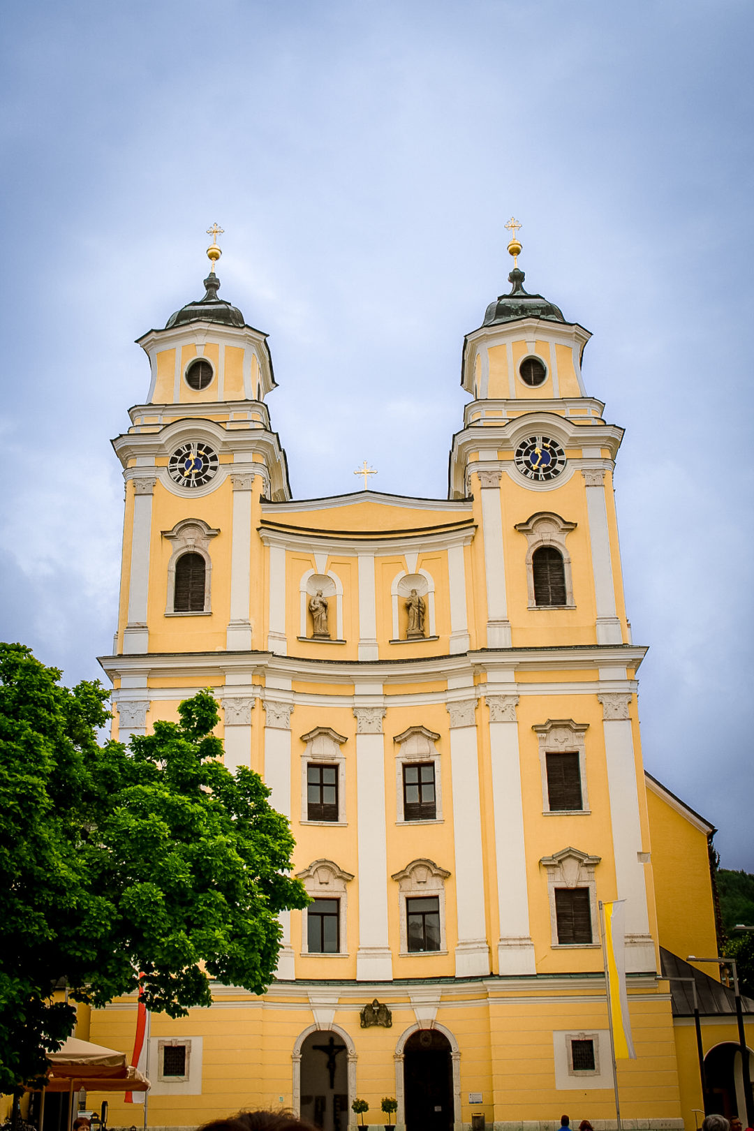 The wedding chapel from the Sound of Music is more commonly known as Basilika St. Michael in Mondsee, Austria