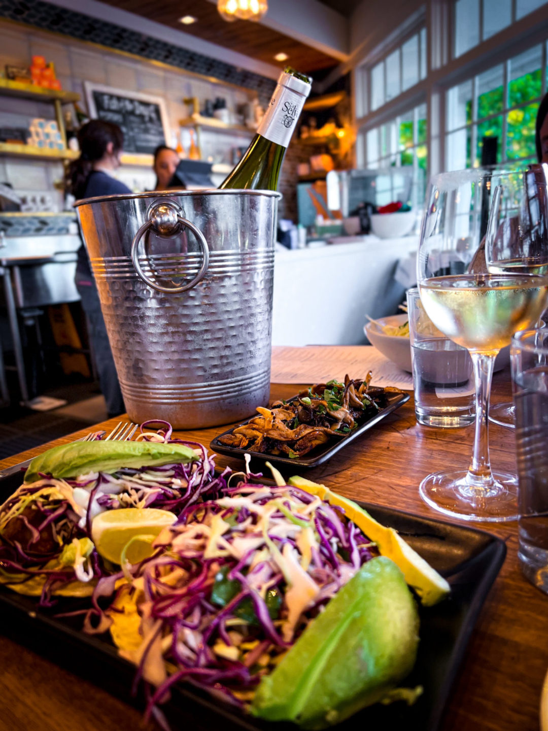 Fish Tacos with Avocado from Hog Island Oyster Co. in Larkspur, a one of the best restaurants in Marin County