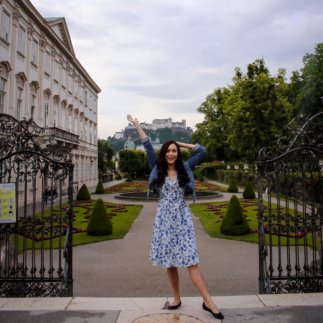 Vienna Travel Guide: Blogger Jordan Gassner recreating Julie Andrews' choreography from The Sound of Music on a day trip to Salzburg
