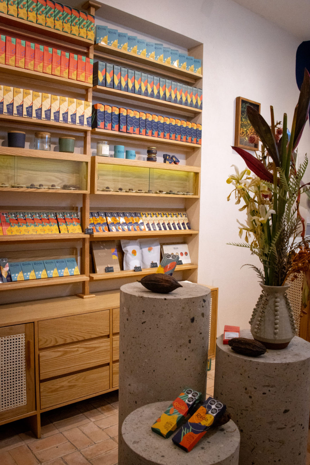 Rocio Chocolates, one of the shops in the same building as Círculo Mexicano boutique hotel in Mexico City