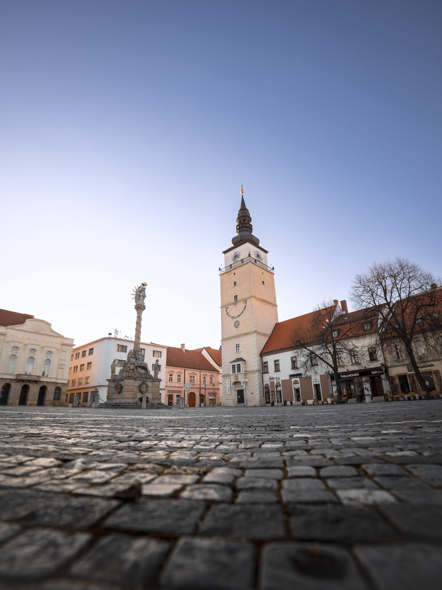 Bratislava Travel Guide: Old Town Square during a winter's sunset