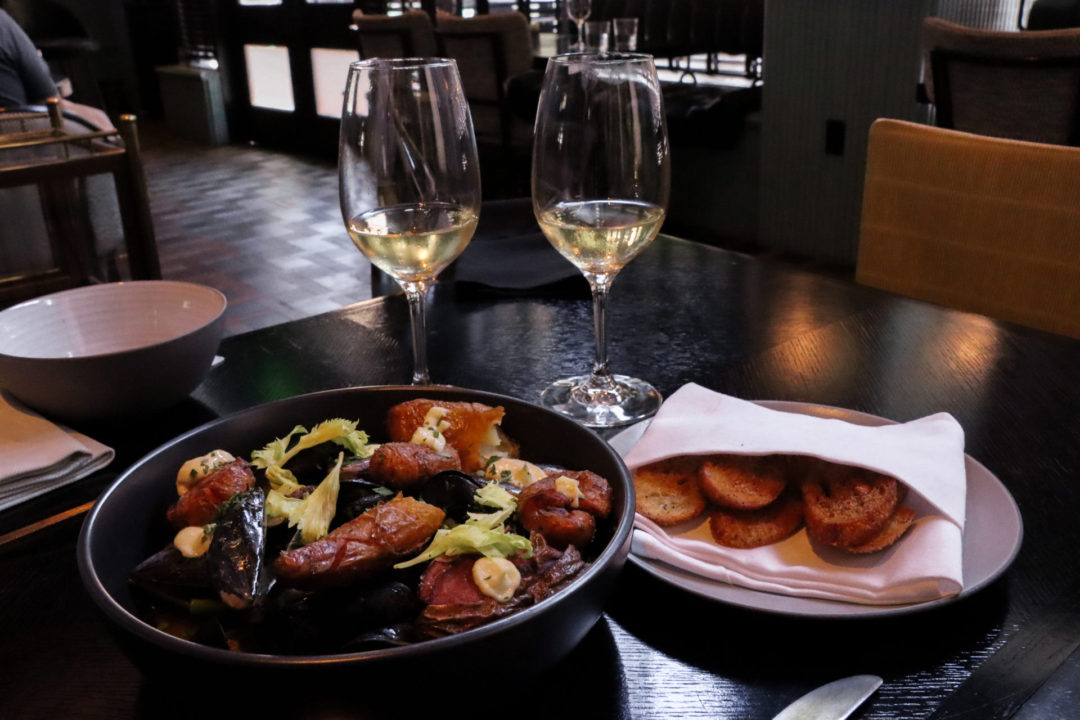The Mussels and Chorizo from Villon New American Restaurant in San Francisco, California