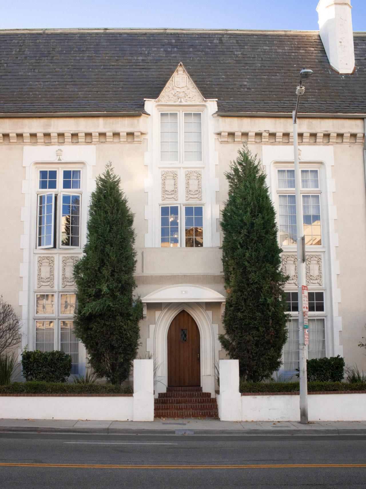 The front of the historic Four Gables property in West Hollywood, California