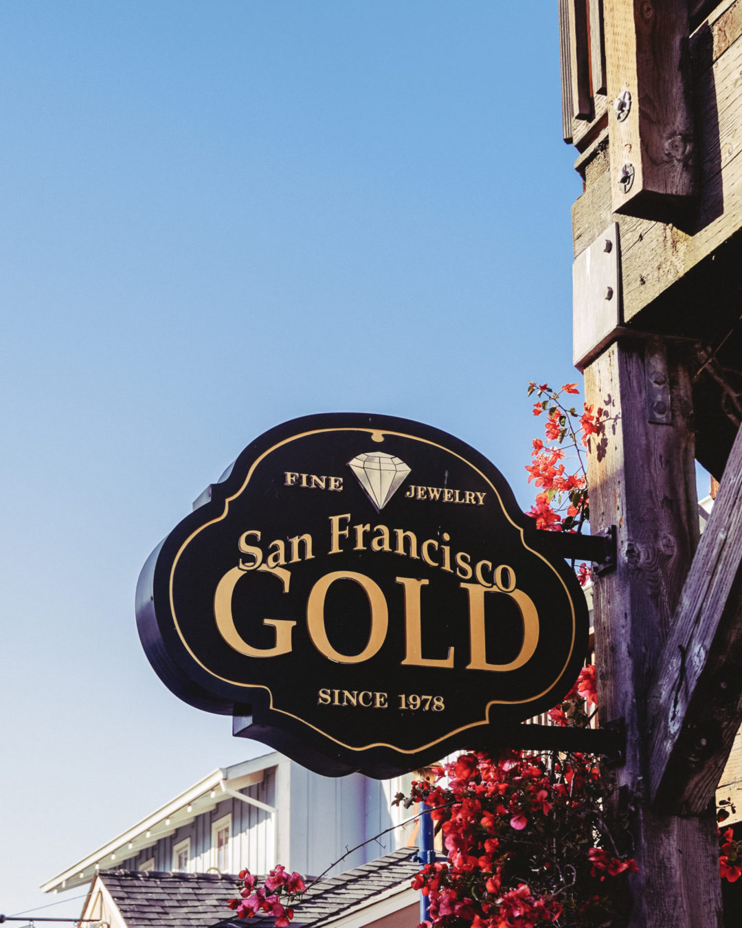 The San Francisco Gold Fine Jewelry Sign from Pier 39 in San Francisco