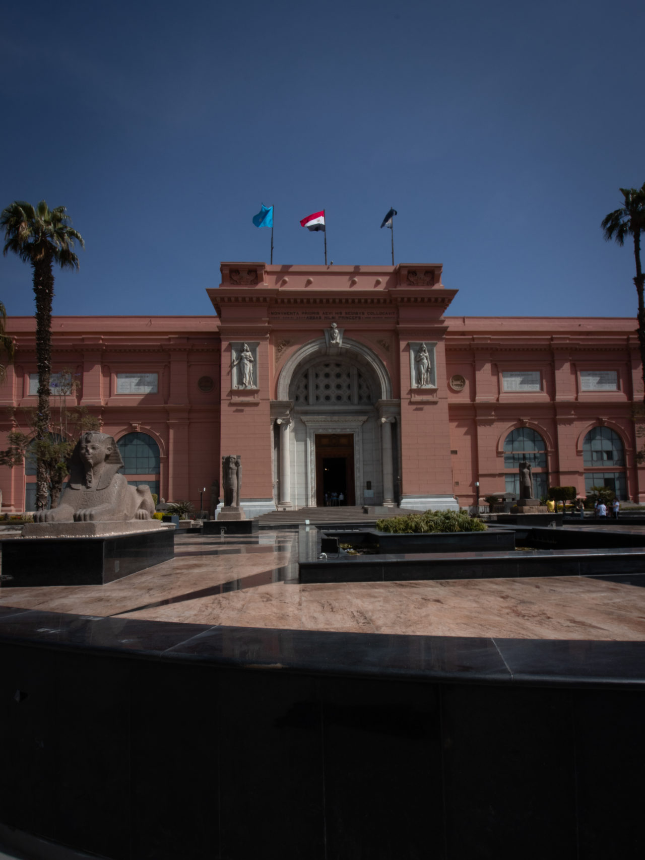 The front of the Egyptian Museum of Antiquities in Cairo