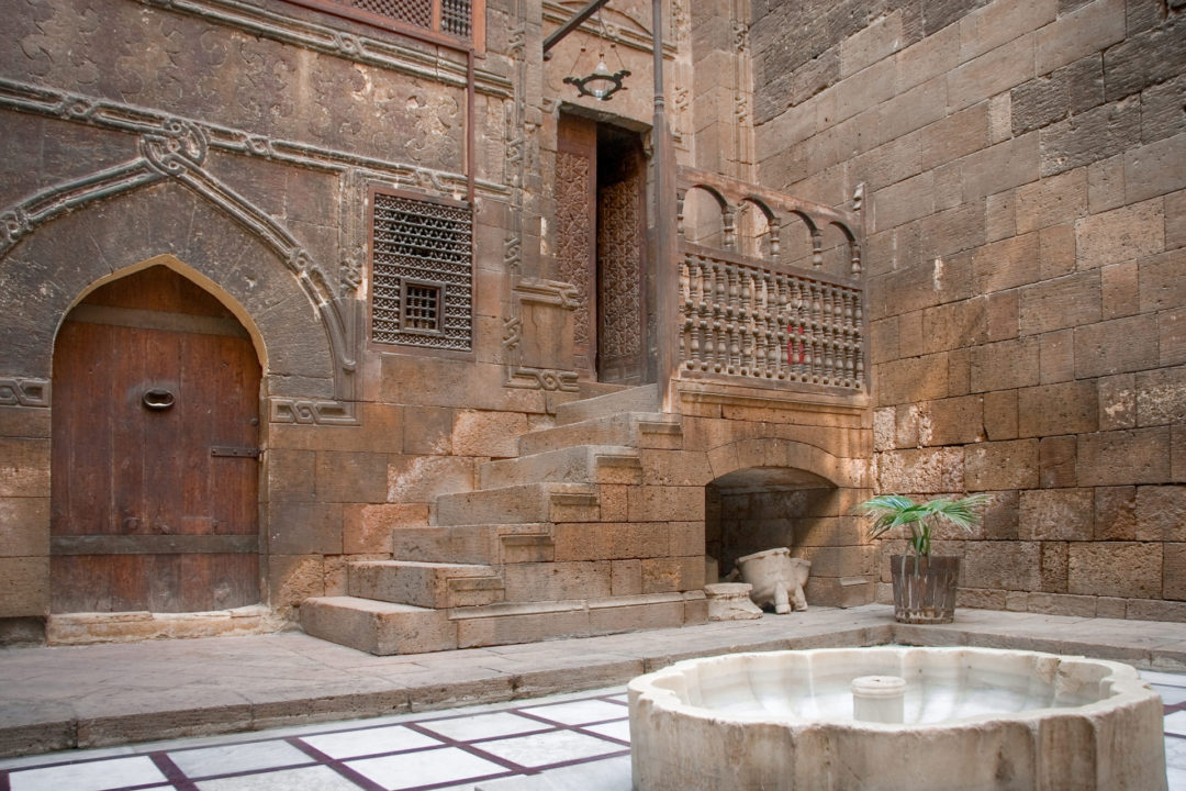 The courtyard inside the Gayer-Anderson Museum, Cairo, Egypt