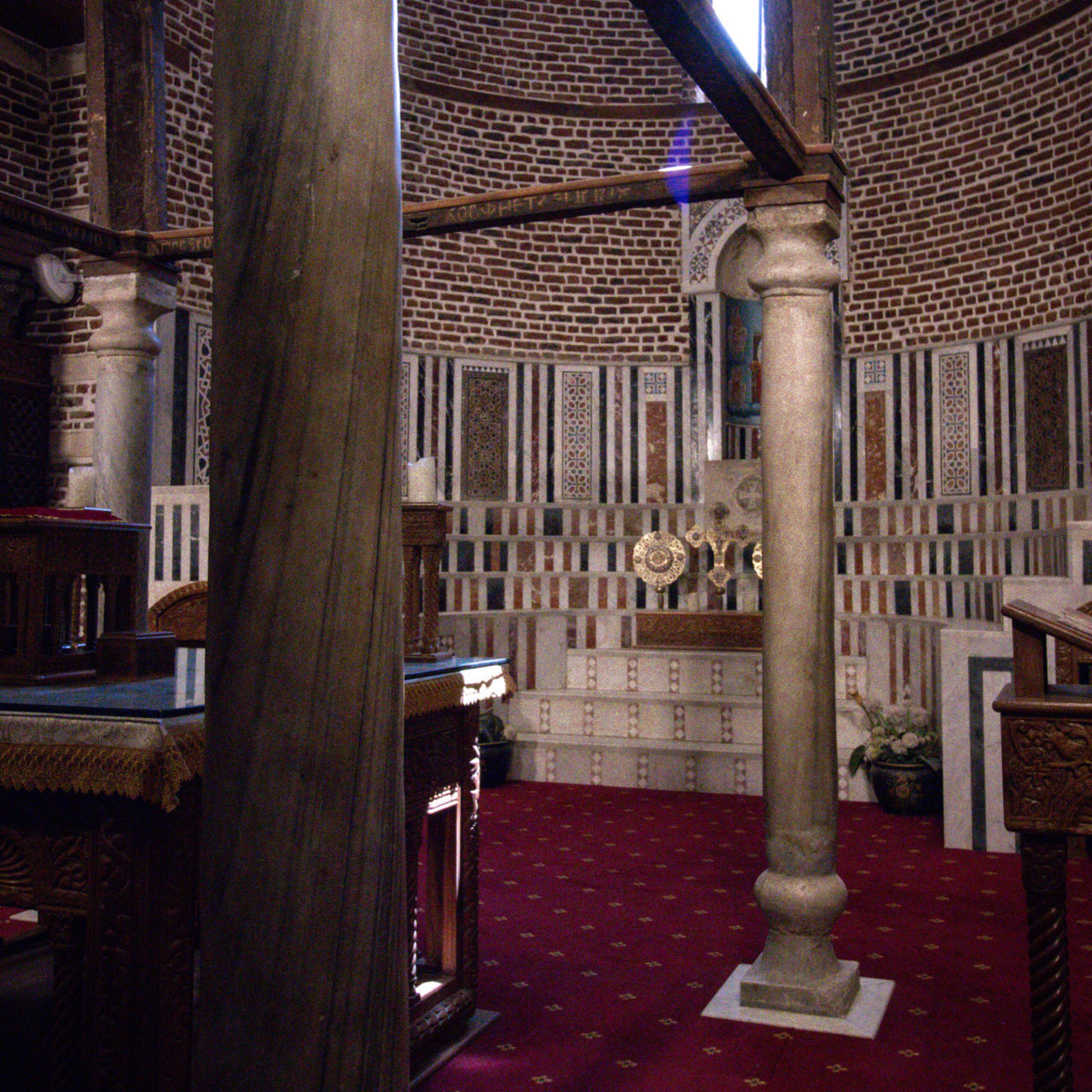 The altar inside the Church of St. Sergius and Bacchus in Coptic Cairo