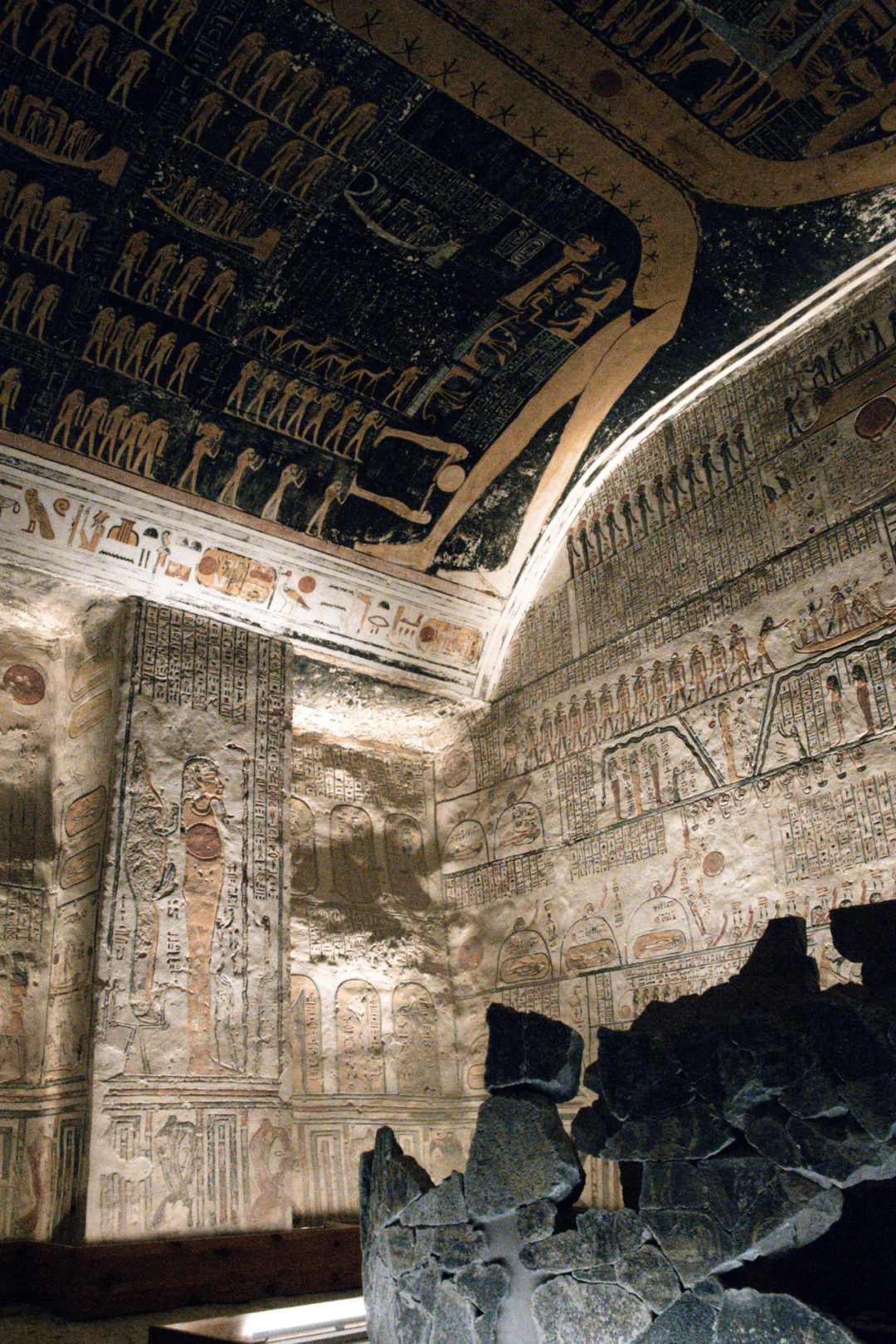 A granite box that used to hold a sarcophagus inside Egypt's KV9 Tomb in Valley of the Kings