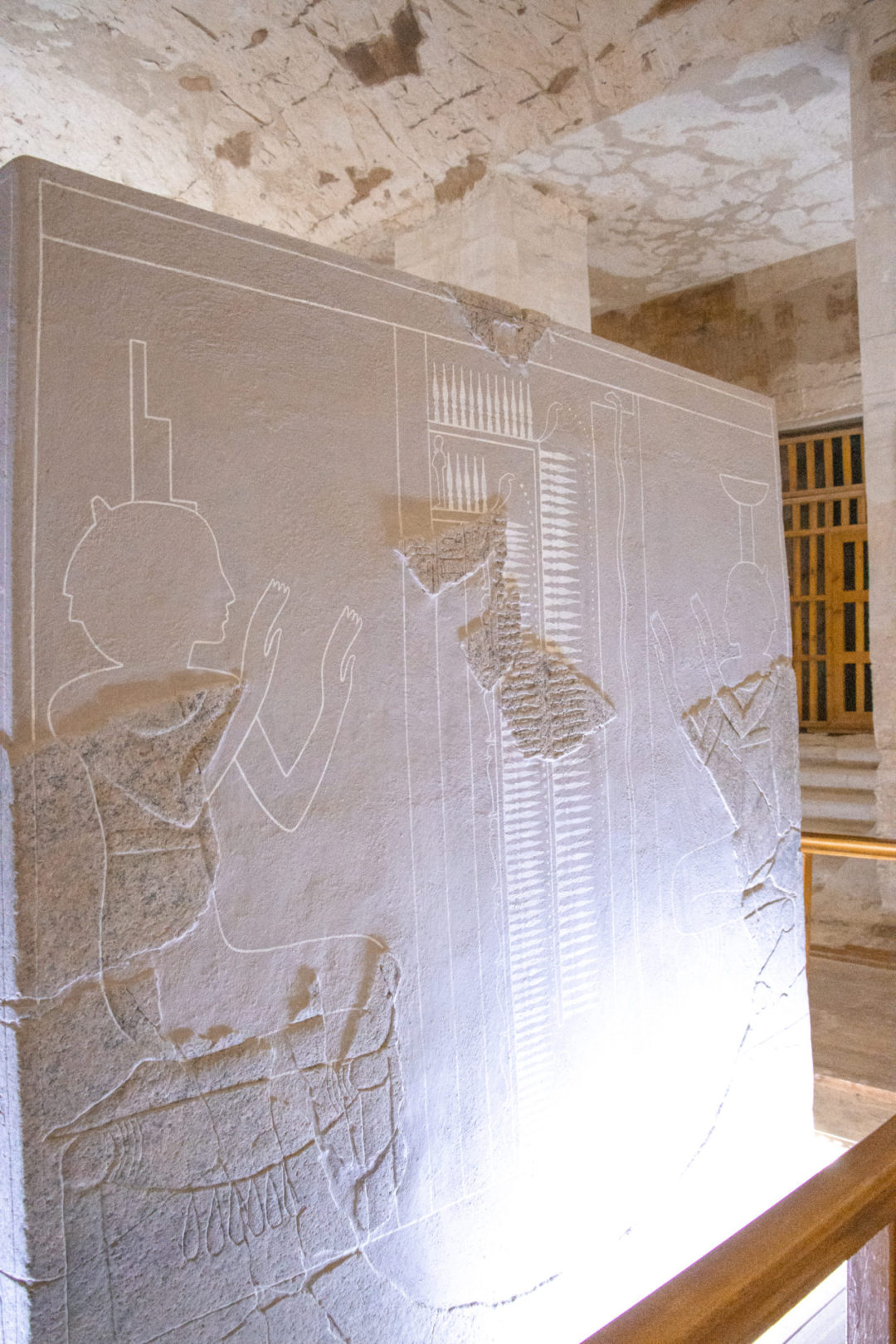 The large sarcophagus inside the center of the burial chamber in the Tomb of Merenptah in Egypt's Valley of the Kings