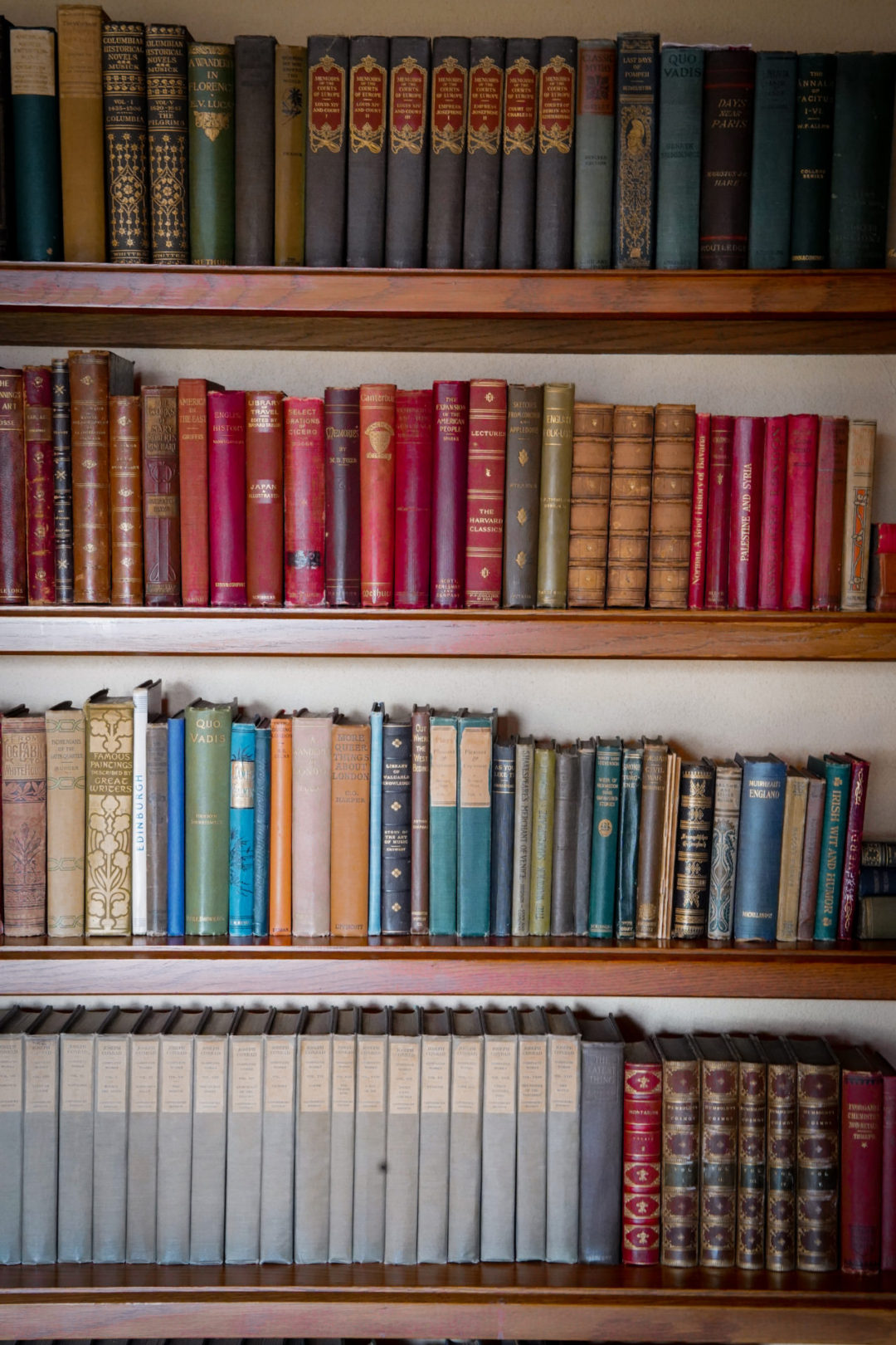 A bookcase inside Hollyhock House in Los Angeles, California