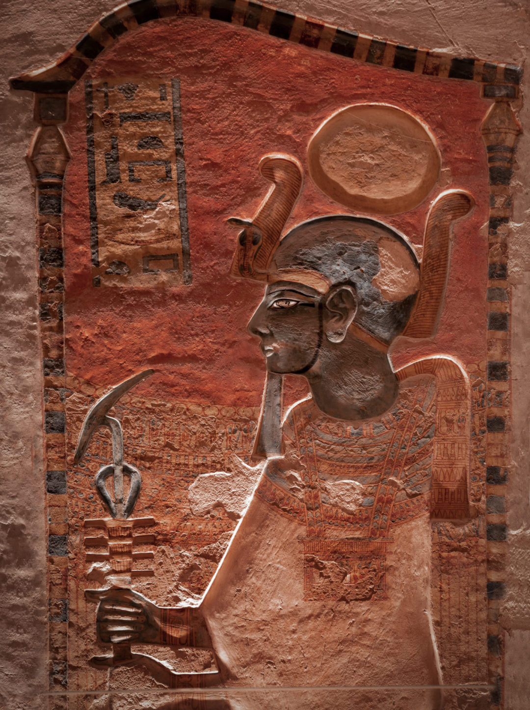 Ptah Sokar on the front wall inside the Tomb of Ramses III in Egypt's Valley of the Kings