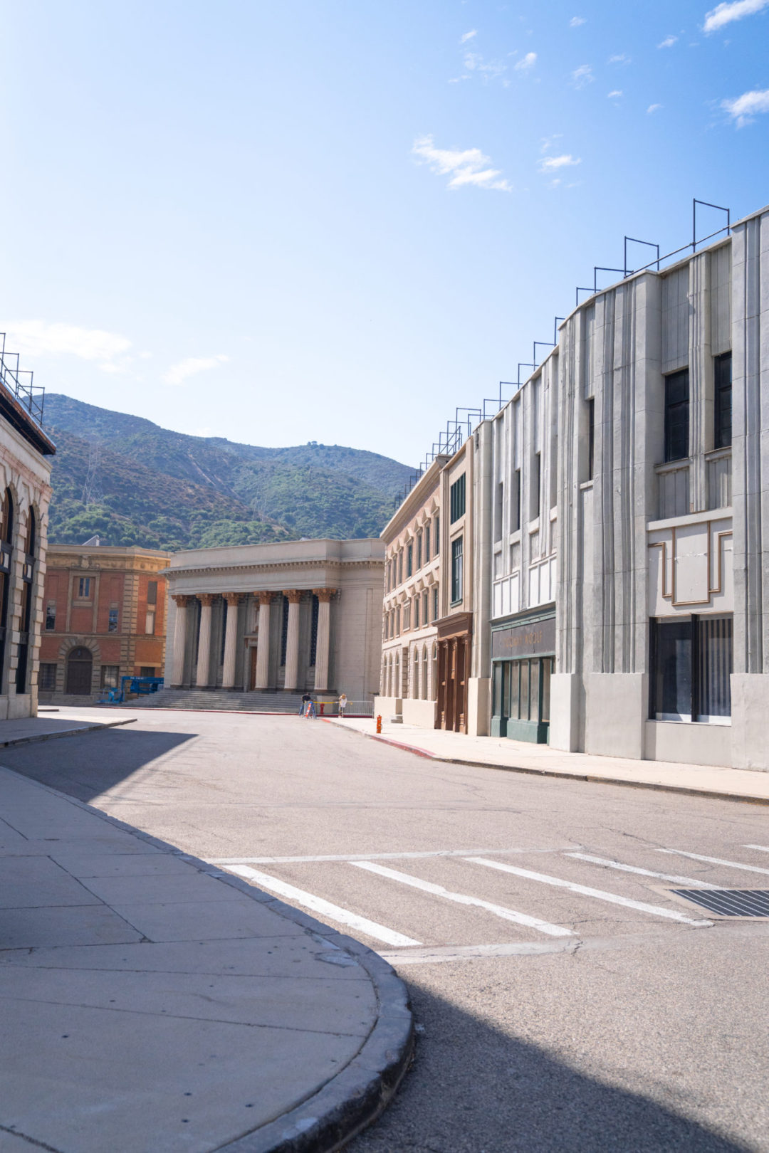 A section of Brownstown street inside the Warner Bros. Studio Tour in Burbank, California