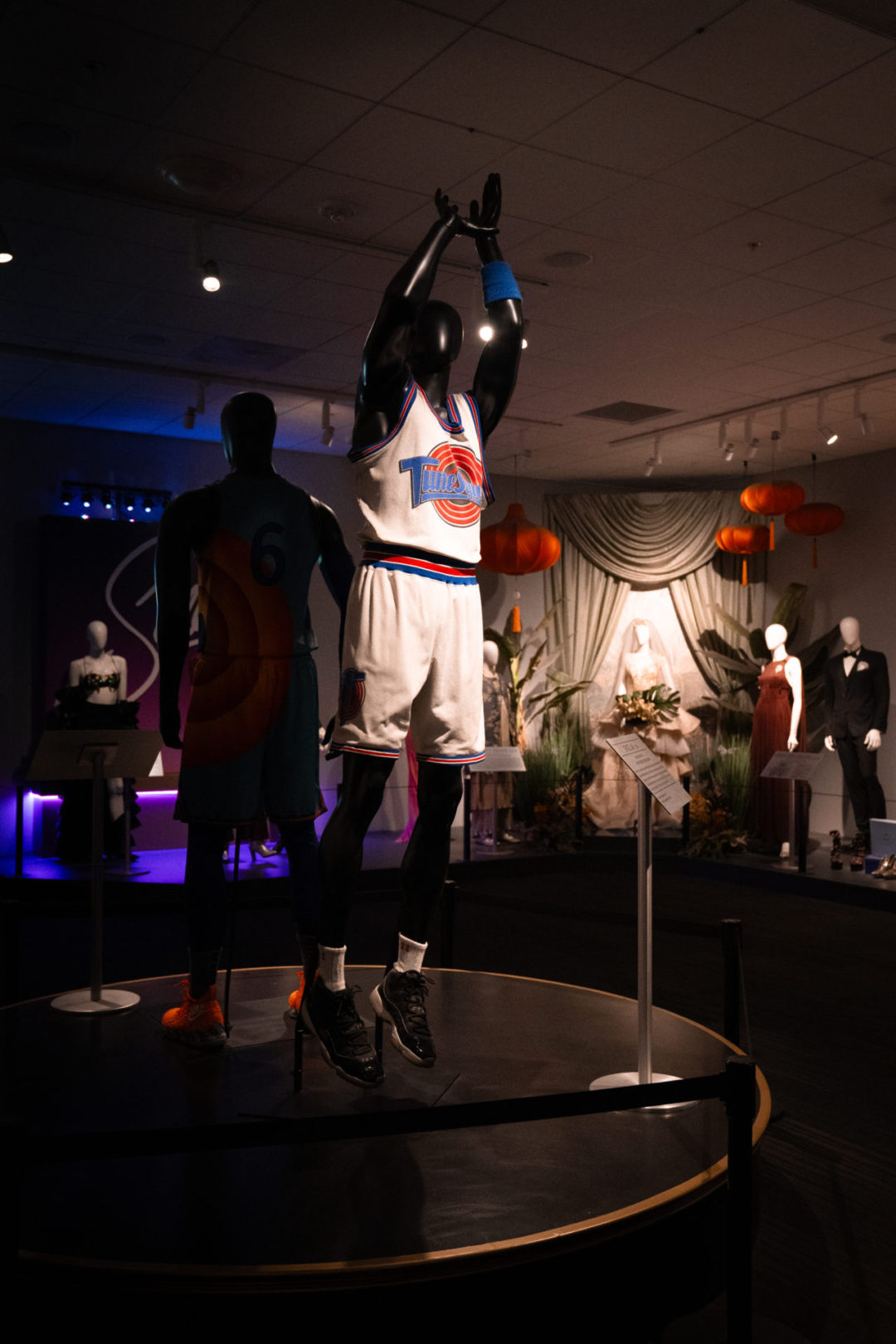 LeBron James' jersey from Space Jam: A New Legacy (2021) on display in Stage 48 of the Warner Bros. Studio Tour