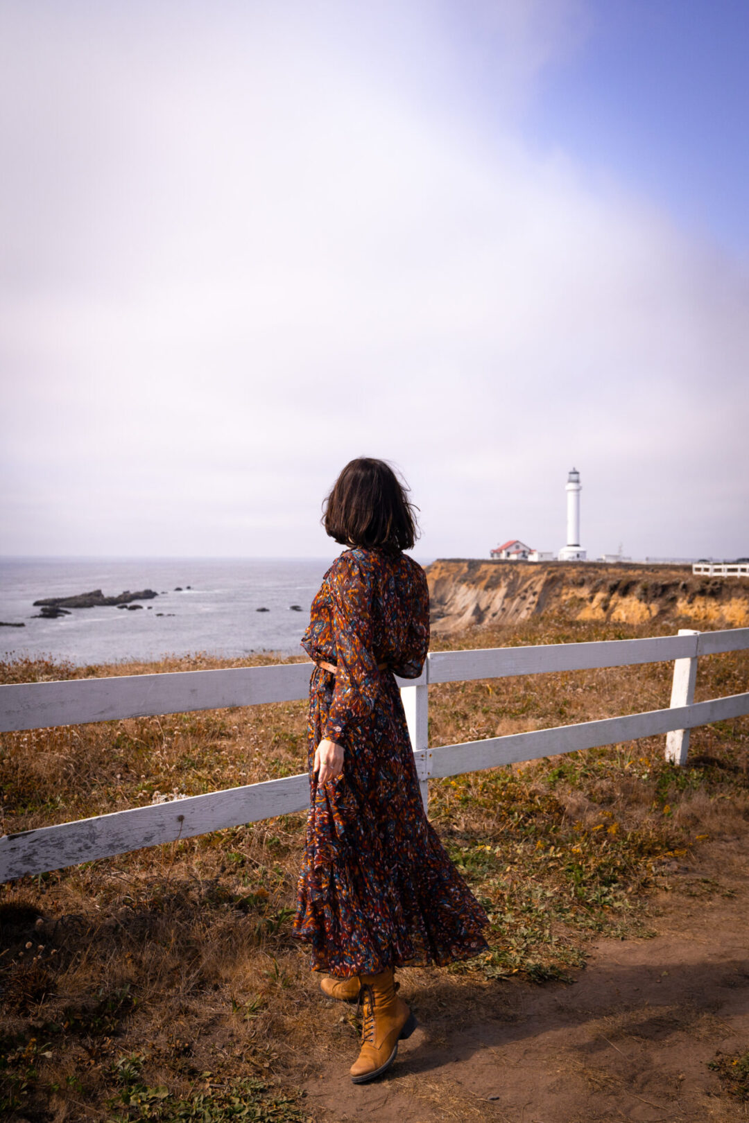 My Second Day in Mendocino: Travel Blogger Jordan Gassner looking toward Point Arena Lighthouse in Northern California