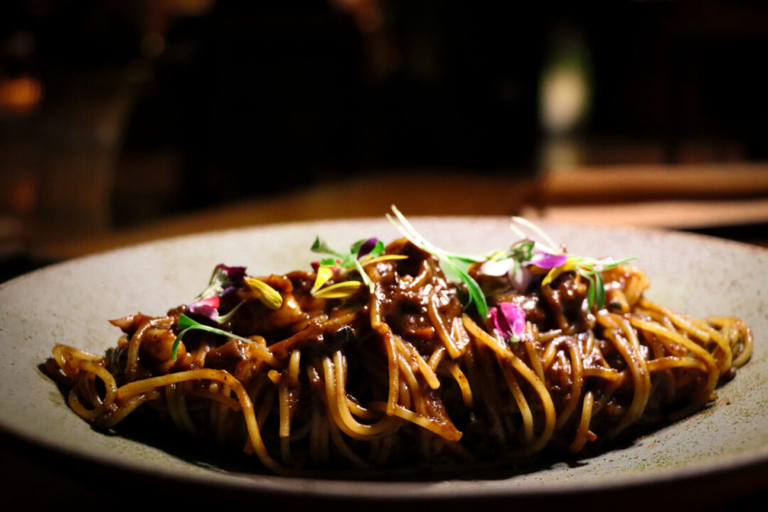 Tagliatelle pasta from Mayta a seafood-focused restaurant in Lima, Peru