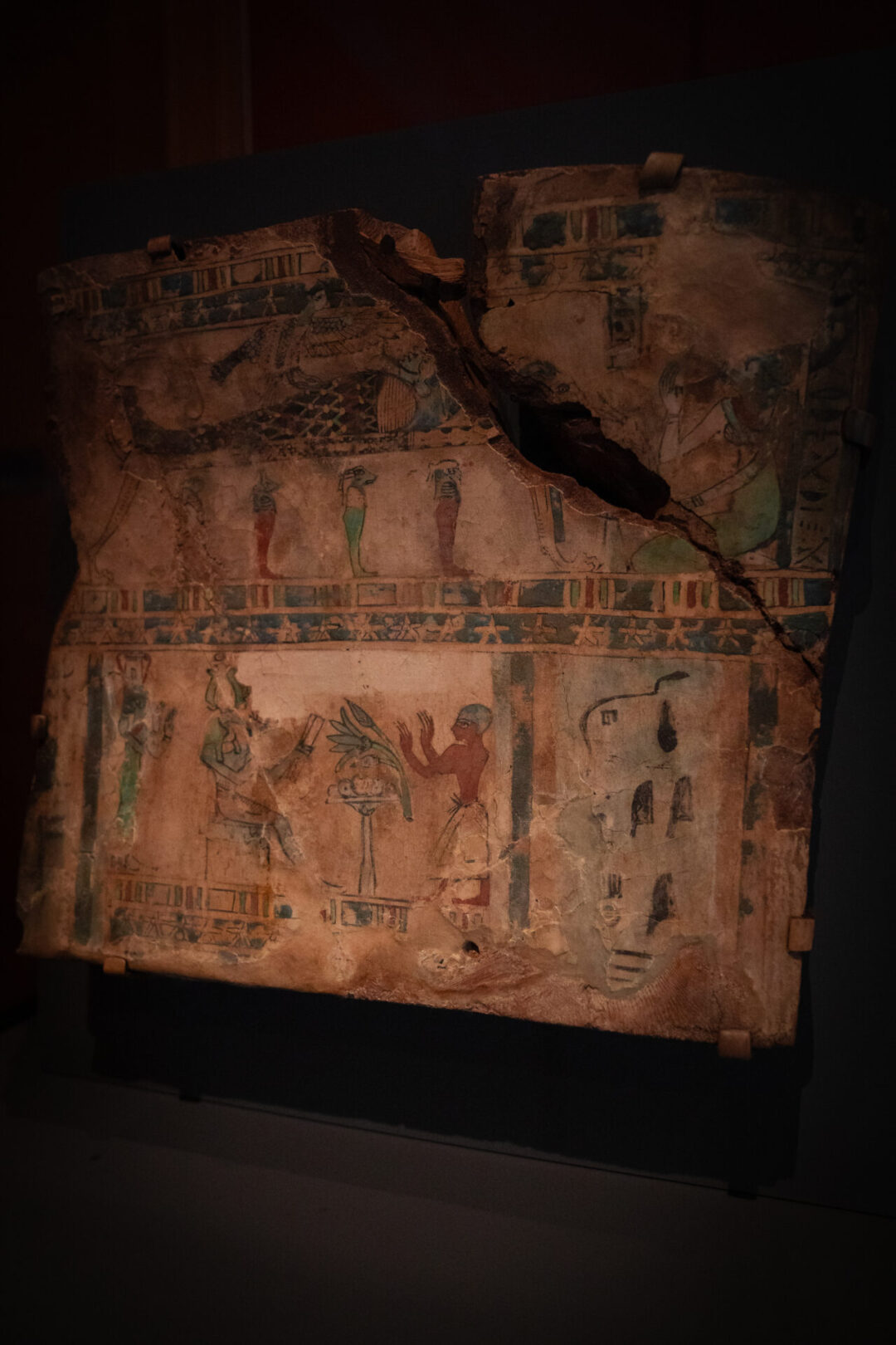 LA Museums: An ancient Egyptian lid from The Getty Villa's "The Egyptian Book of the Dead" exhibit in Los Angeles, California