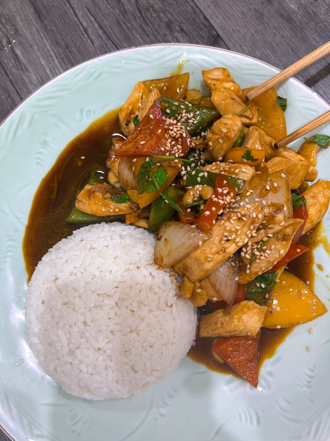 Cashew Nut Chicken made at Lantern Restaurant and Cooking Class in Hoi An, Vietnam