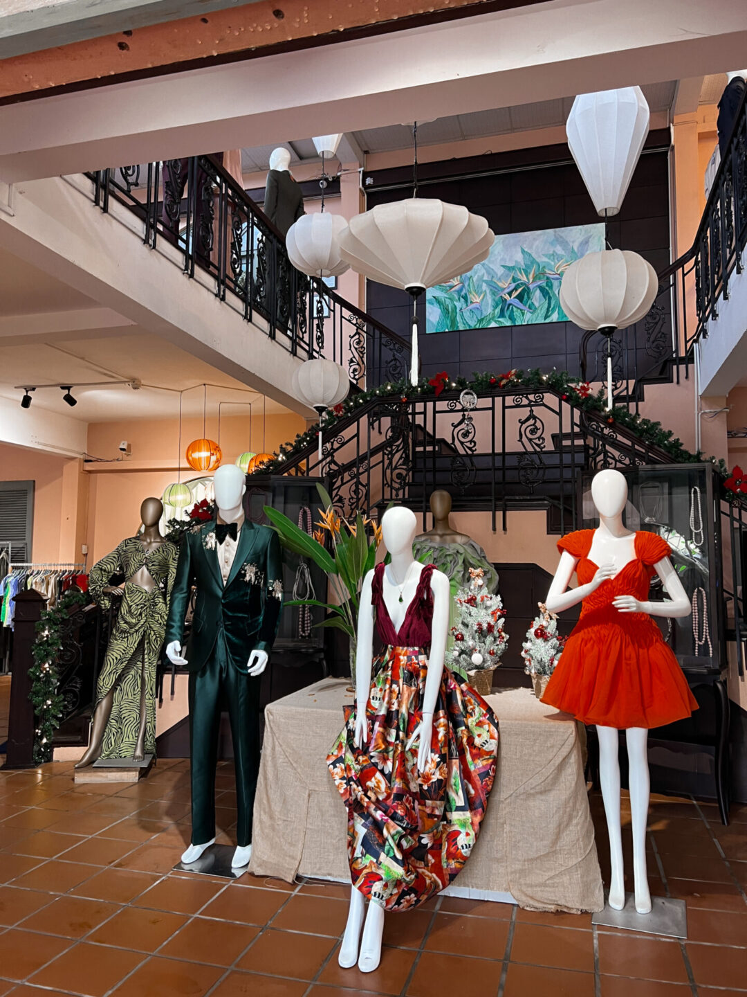The interior display at Yaly Couture in Hoi An, Vietnam
