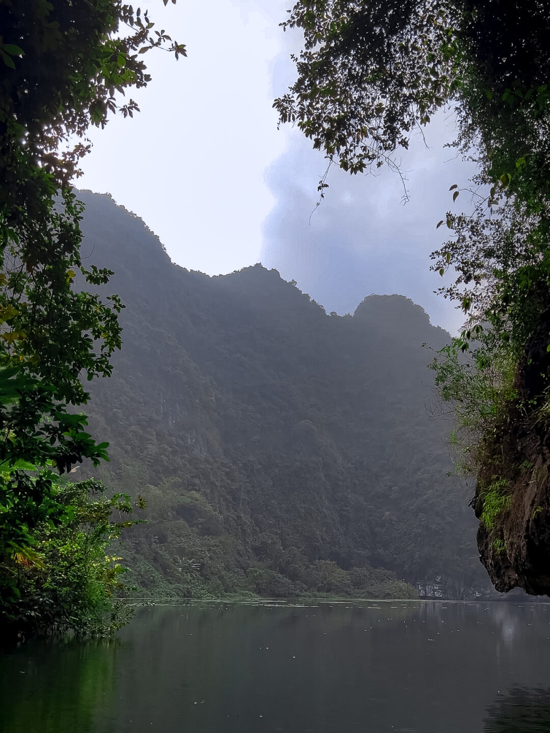 The exit of Thanh Truot Cave in Ninh Binh, Vietnam