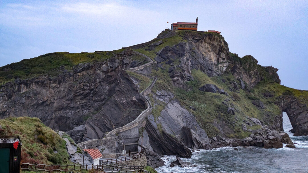 Visiting San Juan De Gaztelugatxe - The summit and stone stairway leading up to the famous Dragonstone filming location from Game of Thrones