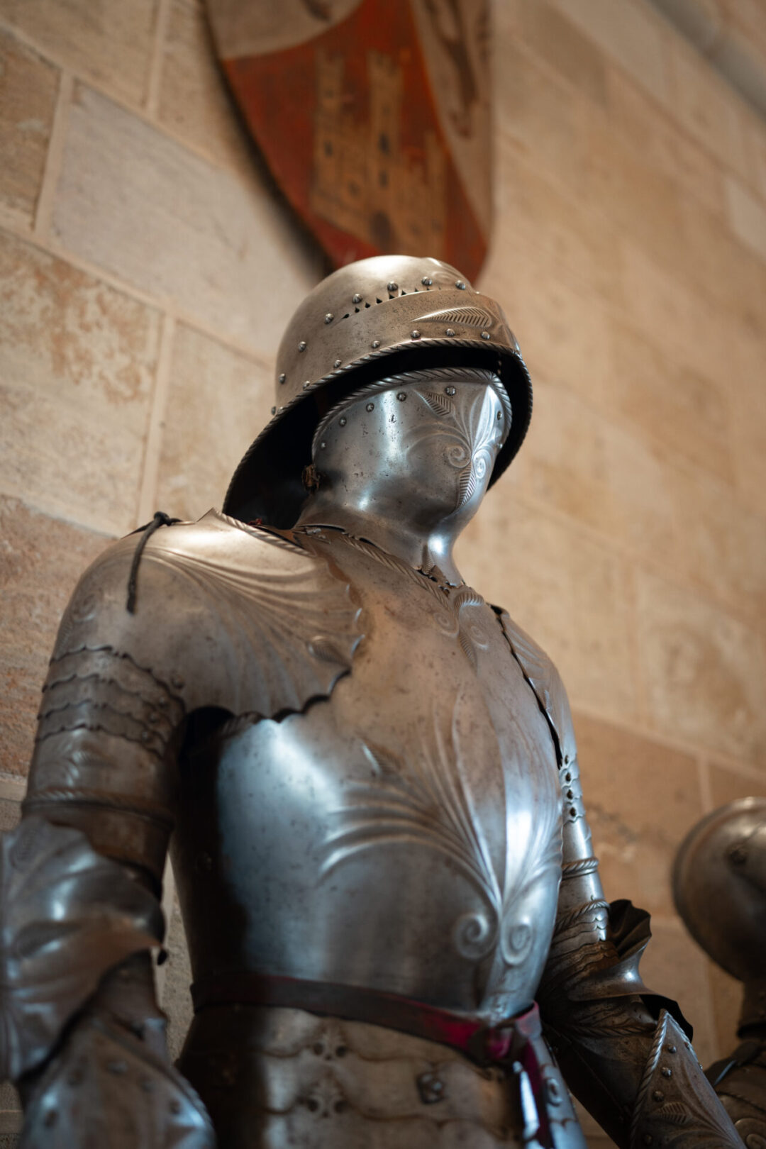 A suit of armor inside Segovia's Alcazar in Spain