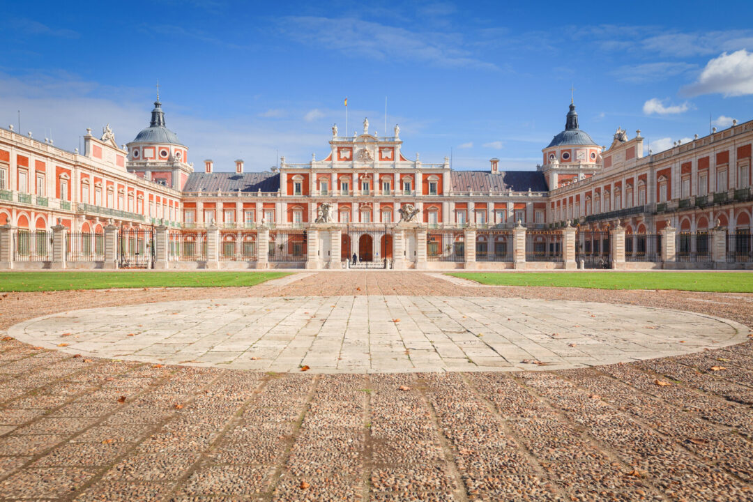 The main court of Royal Palace of Aranjuez in Spain