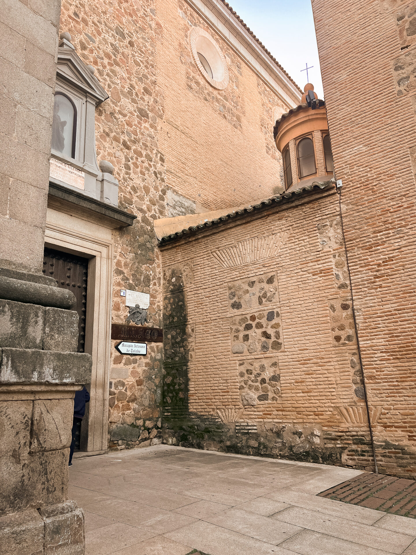 The entrance to the Convent of Santo Domingo El Antiguo and El Greco's final resting place in Toledo, Spain