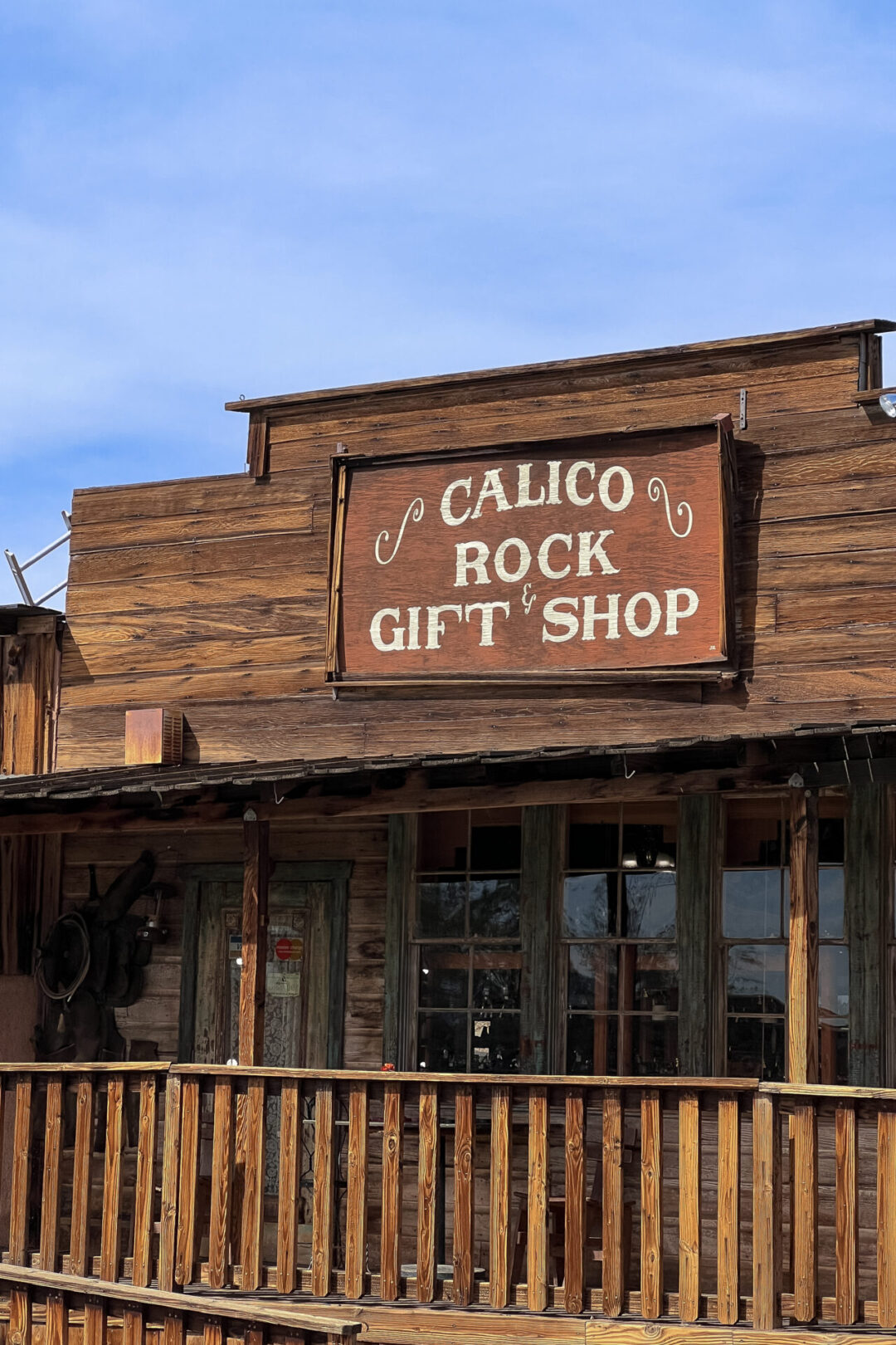 The storefront for the Calico Rock Gift Shop inside Calico Ghost Town in California
