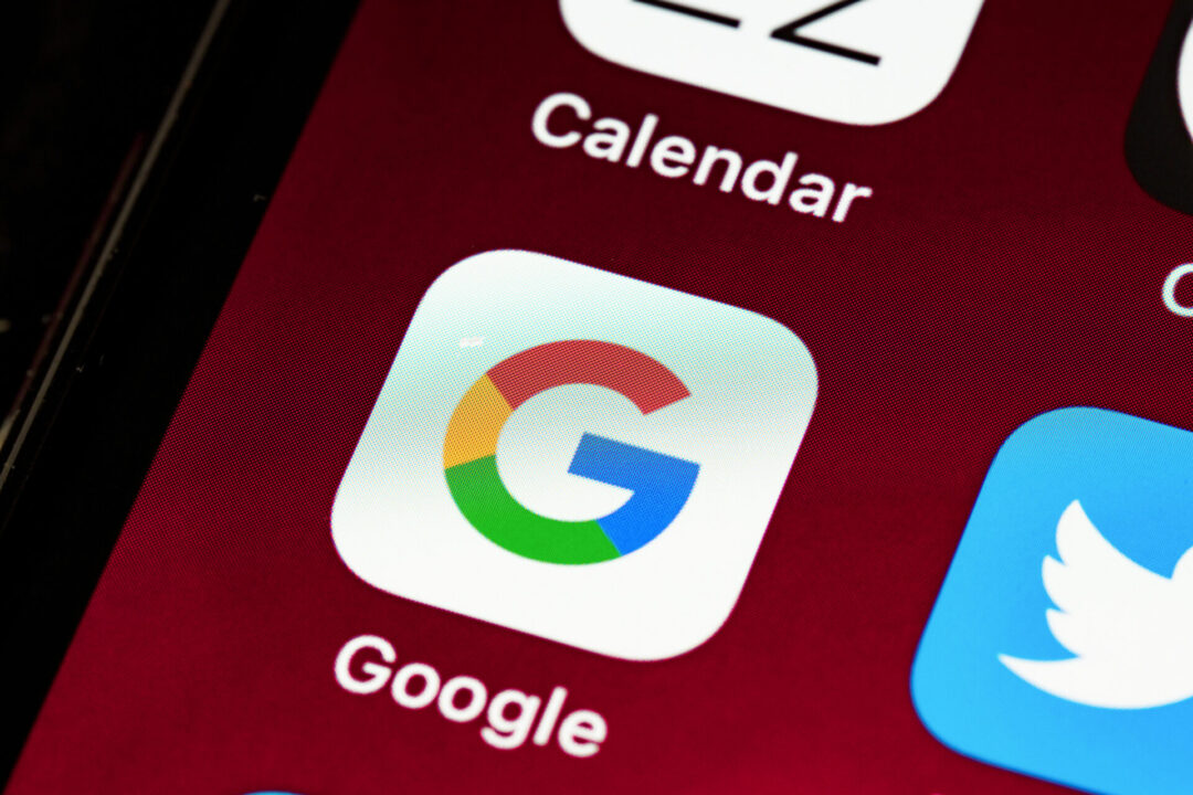 The Google app icon as seen on an iPhone screen