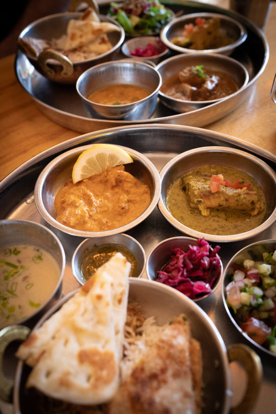 The Chai Feast lunch menu spread from East is East in Vancouver