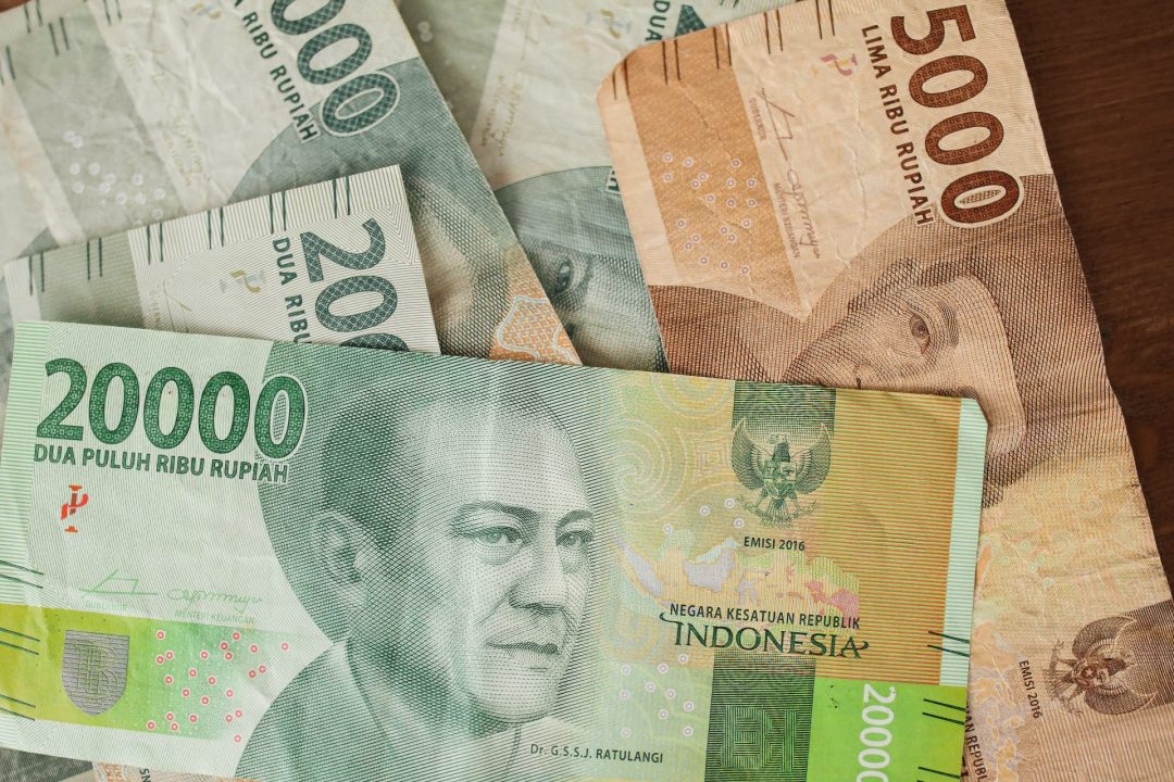A pile of Indonesian rupiah
