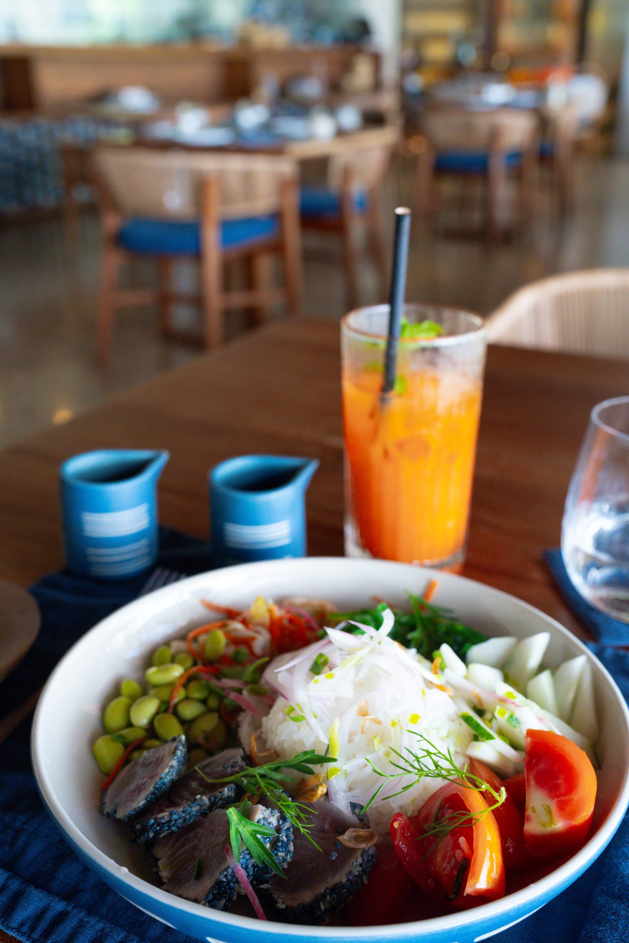 A poke bowl from the Beach Club at Cap Karoso resort in Sumba, Indonesia