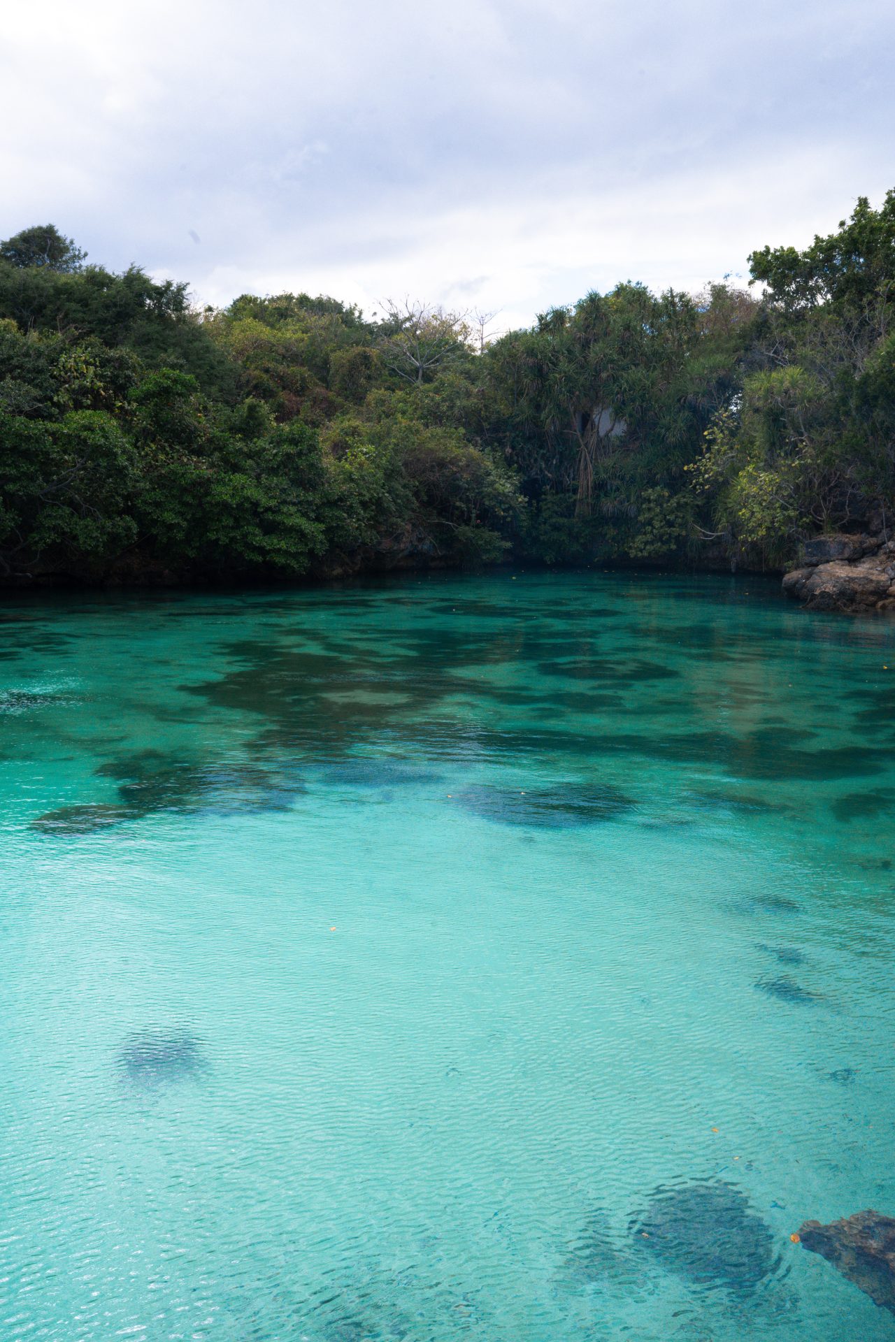 The turquoise swimming hole of Waikuri Lagoon in Sumba Indonesia