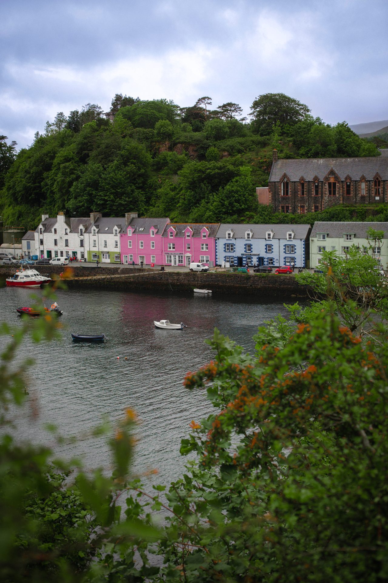 The town of Portee on the Isle of Skye in Scotland