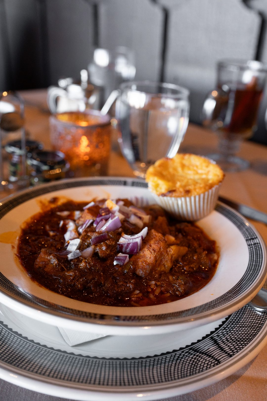 A bowl of elk chili from El Tovar Dining Room in the Grand Canyon