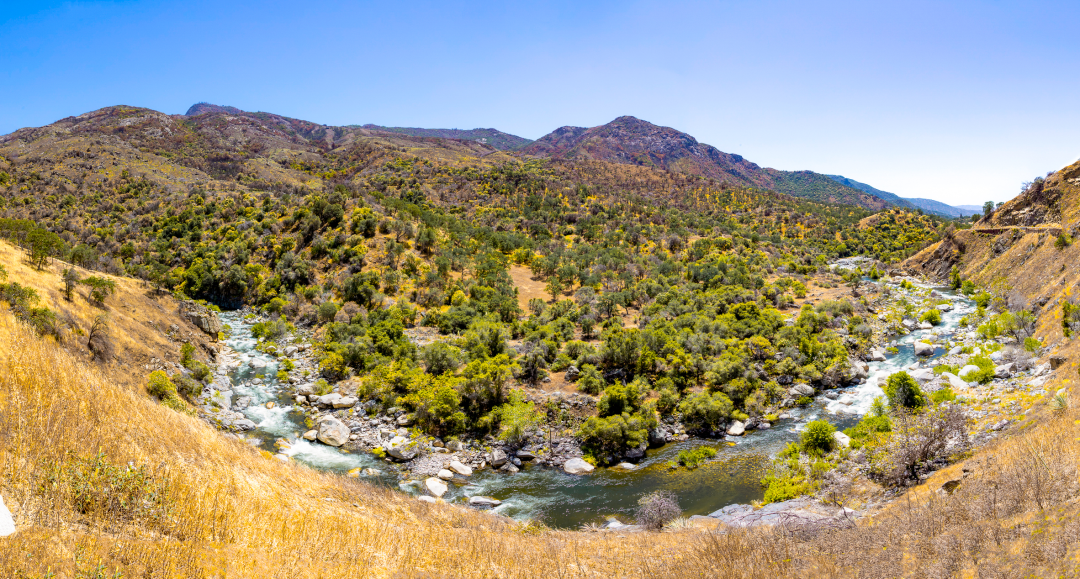 The middle fork of the Kaweah River at entrance of Sequoia National Park just outside of Three Rivers, California
