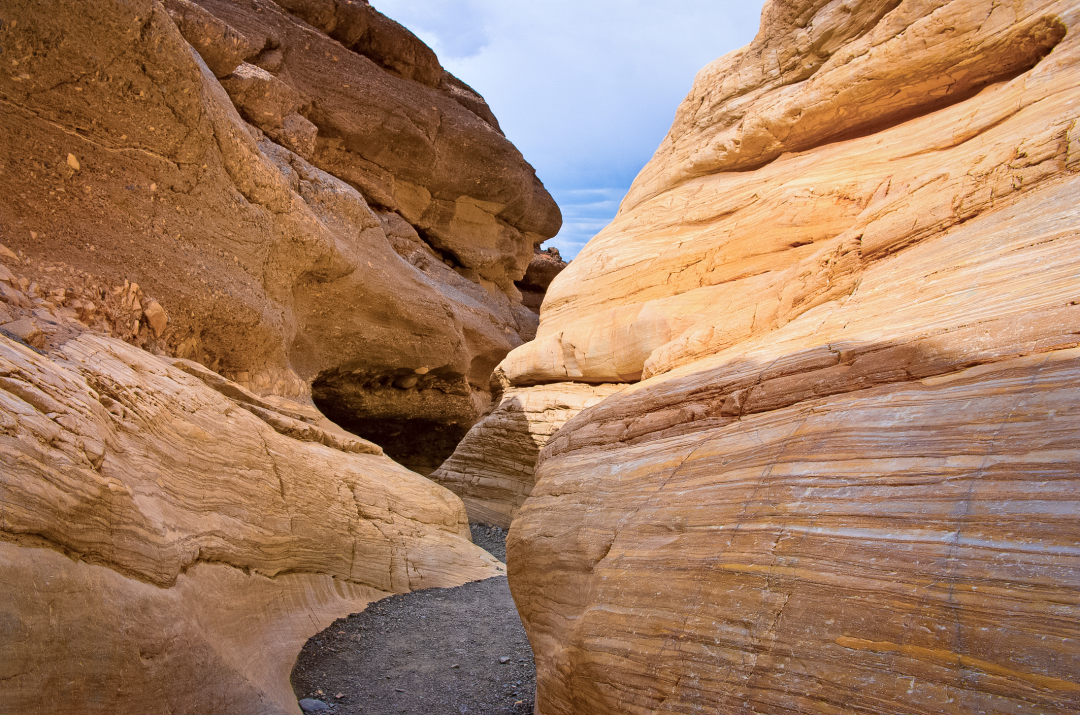 The narrow slot canyon known as Mosaic Canyon in Death Valley National Park, California, United States of America