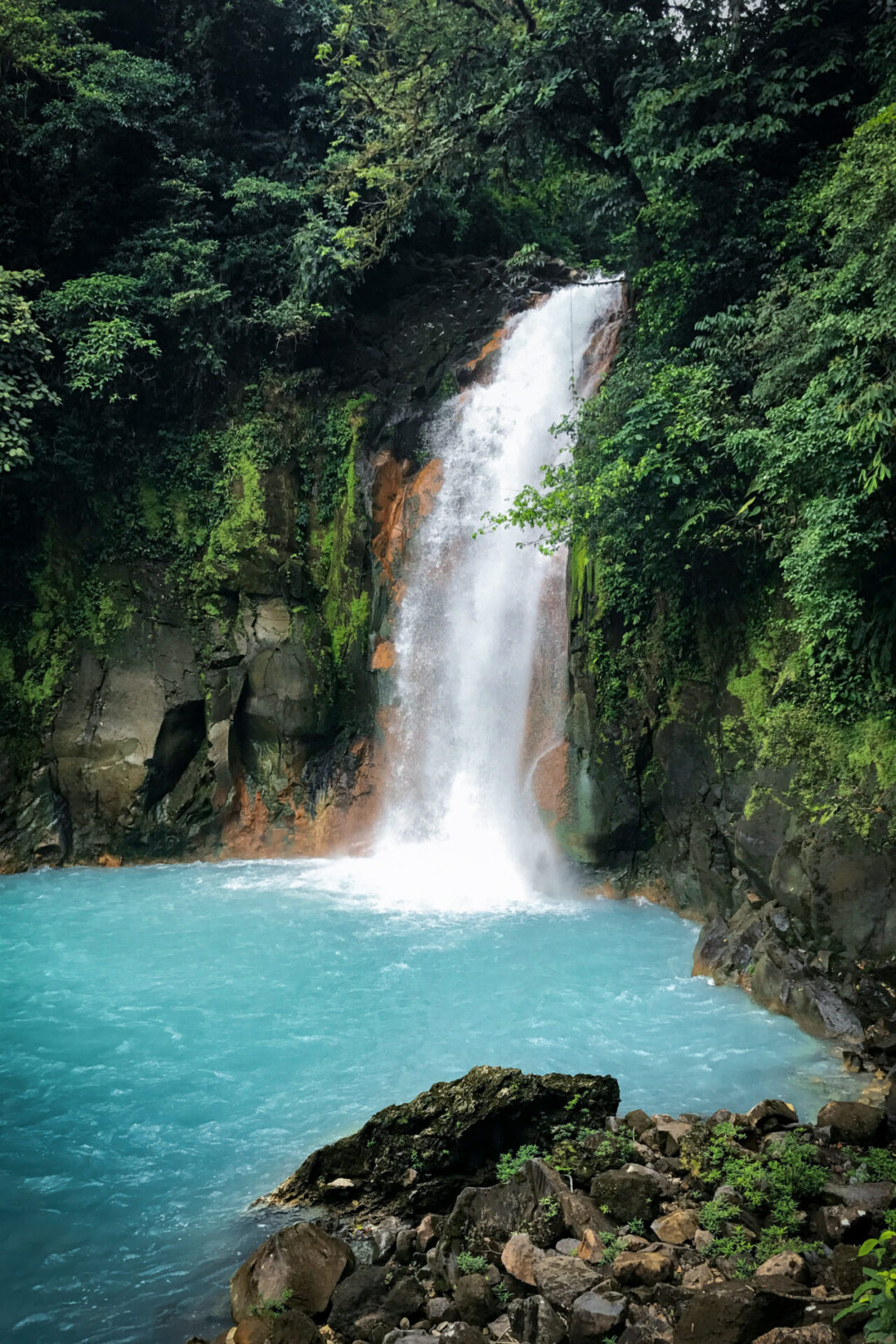 A waterfall in Costa Rica