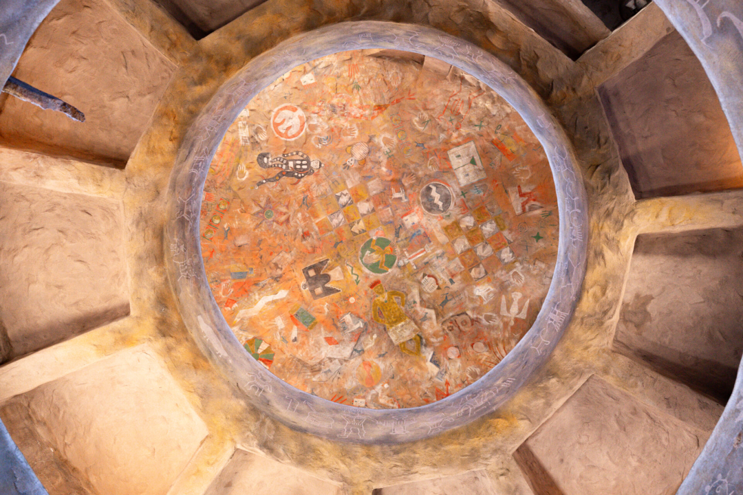 Best Grand Canyon Viewpoints: The ceiling inside Desert View Tower at the Grand Canyon