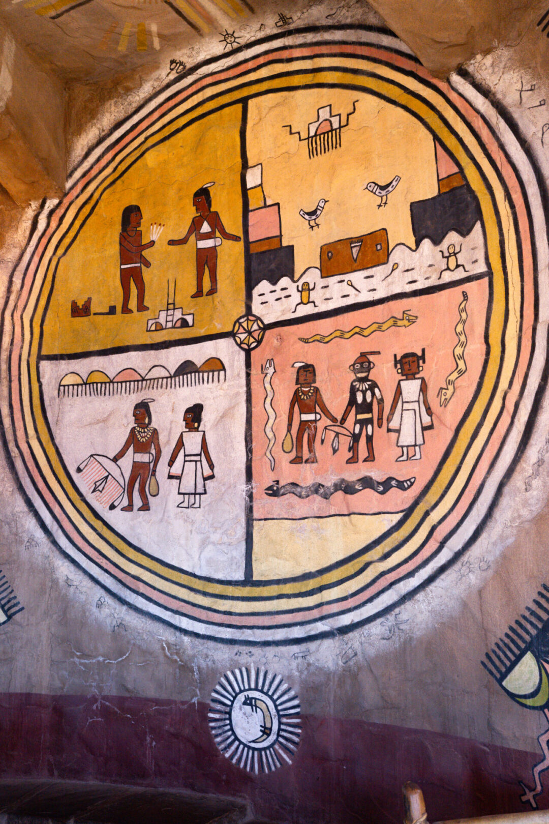 A mural inside Desert View Tower at the Grand Canyon