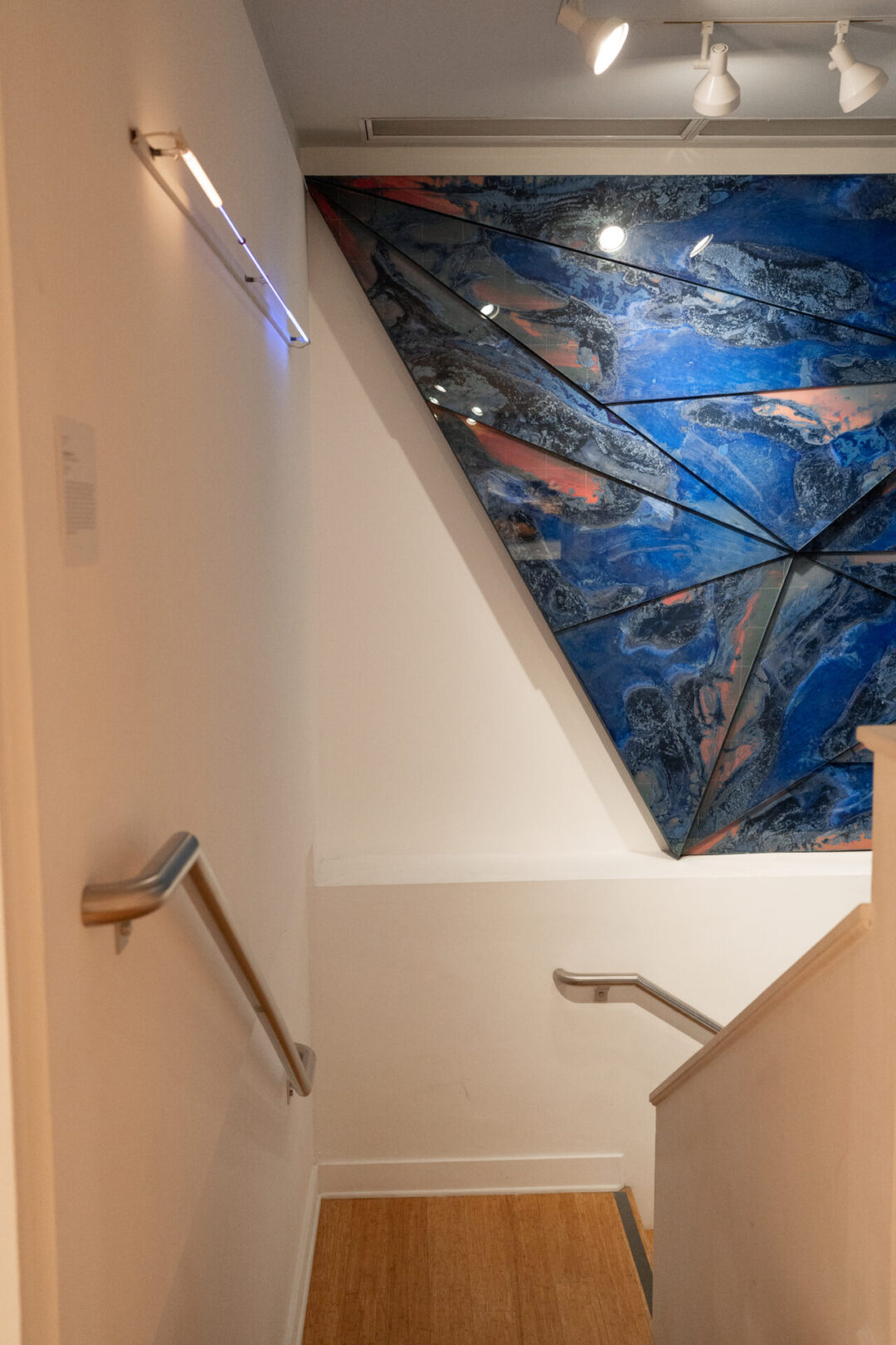 The stairwell inside the Laguna Art Museum