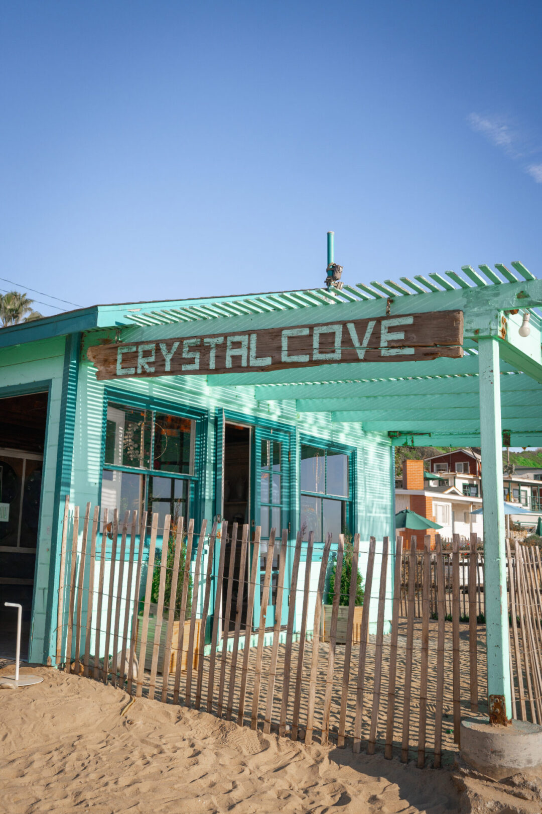 A turquoise shop on the Crystal Cove Beach near Laguna Beach, California
