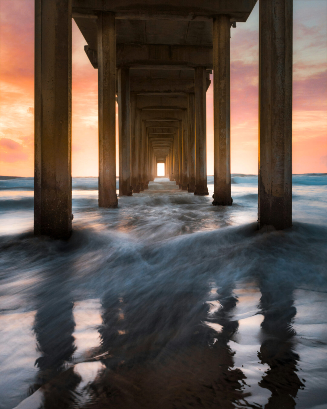 UCSD Scripps Pier at sunset in San Diego
